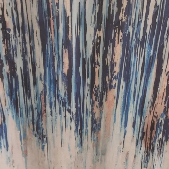 Blue and White Women's Top - Picture 2 of 2